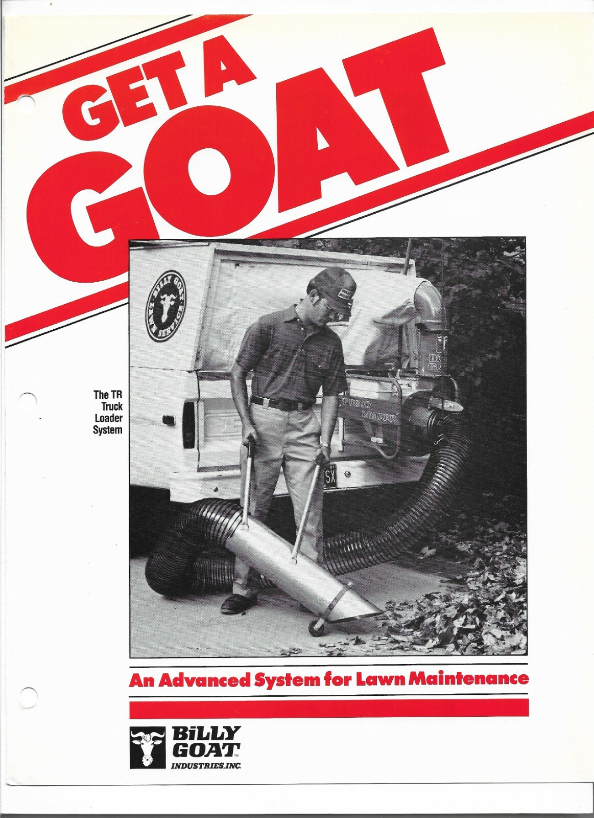Original OEM Billy Goat TR Truck Loader System Lawn Maintenance Sales Brochure