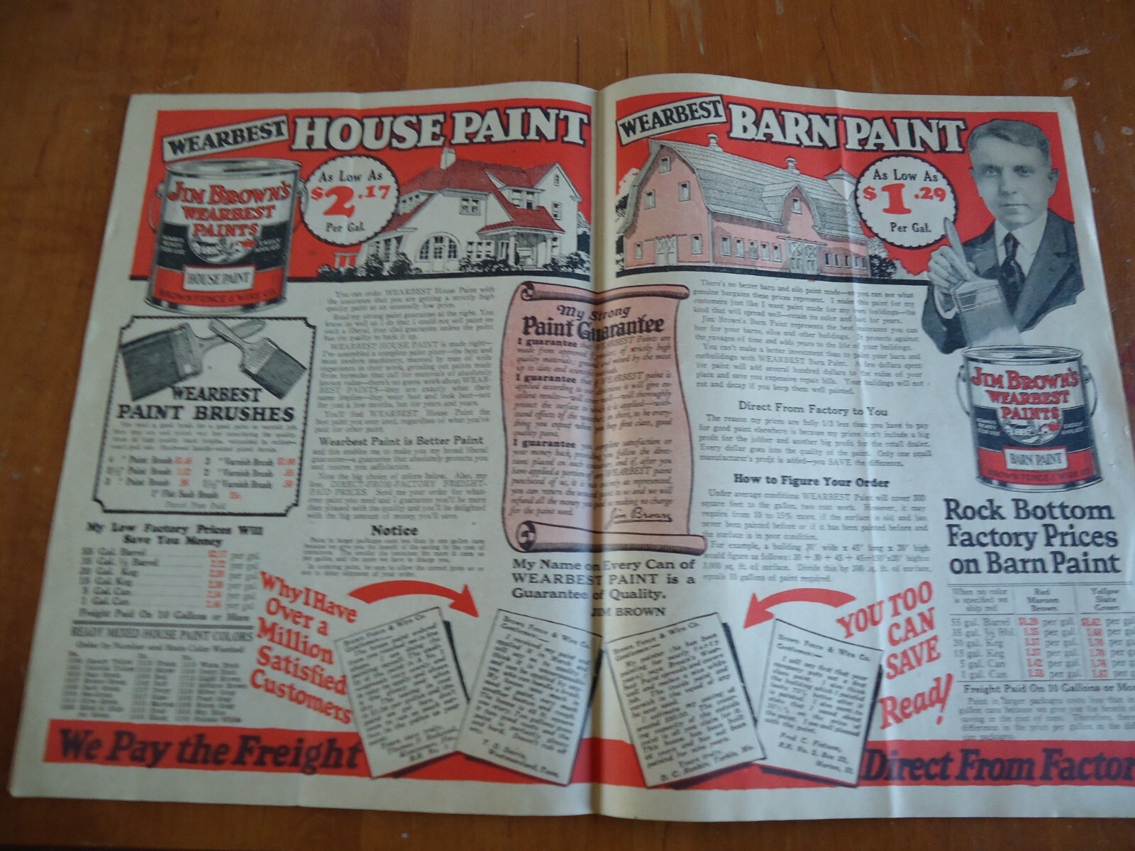 Antique catalog Jim Brown&rsquo;s farm Barbed Wire , Fences , Gates , Paints ,Barn