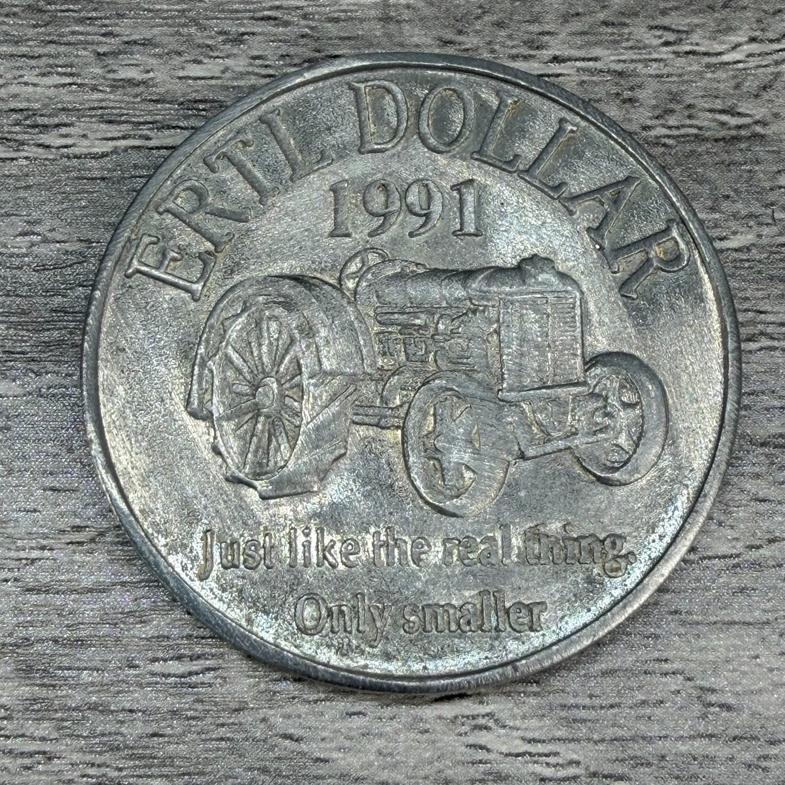 1991 ERTL Dollar Tractor Coin Token Farm Toy Promo Commemorative Piece VTG #2