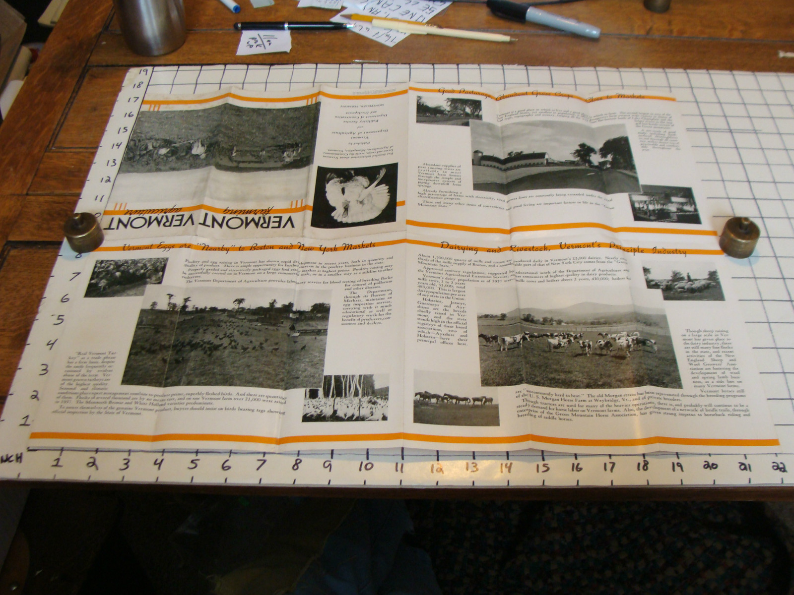 Vintage Paper: VERMONT AGRICULTURE Brochure, no date but 1920&rsquo;s or 30&rsquo;s
