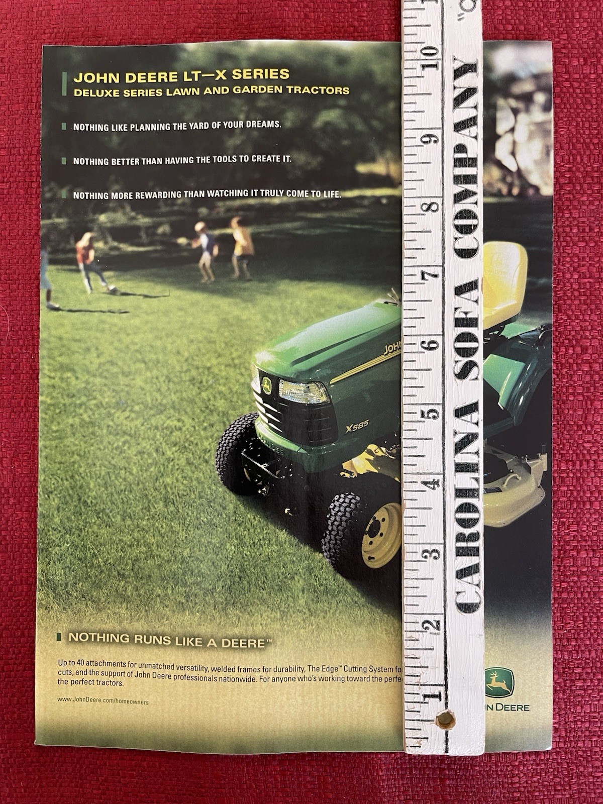 Print Advertisement John Deere LT – X Series Lawn Garden Tractor Mower Print Ad