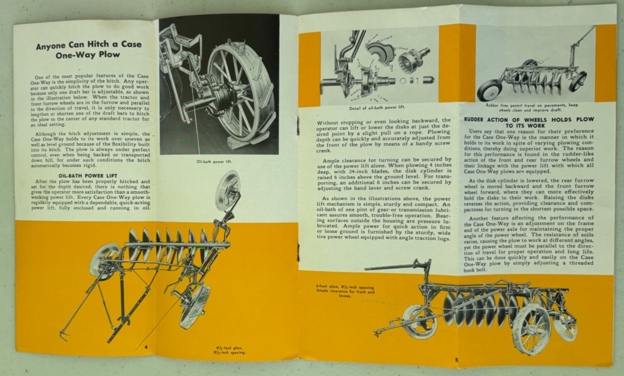 Case WRA Series One Way Disk Plow For 1945 Brochure DCPA26