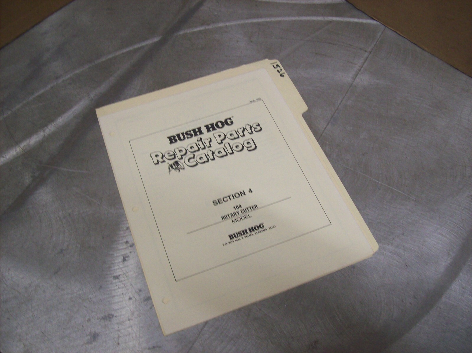 1526) Bush Hog Parts Manual – LOOSE LEAF – 104 Rotary Cutter Mower