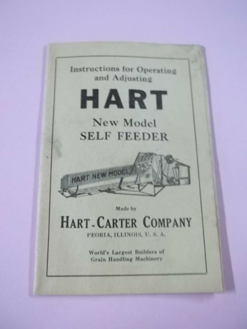 1944 Hart New Model Self Feeder Brochure Hart-Carter Co Peoria ILLinois Farm