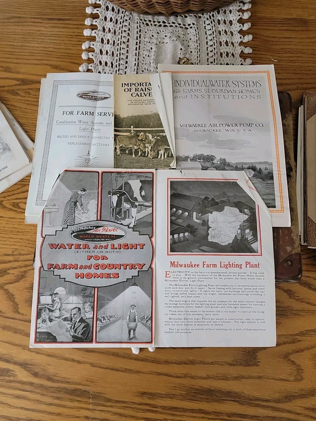 1909 Salesman&rsquo;s Suitcase Farm Dairy Pumps Equipment Cream Separator Pamphlets