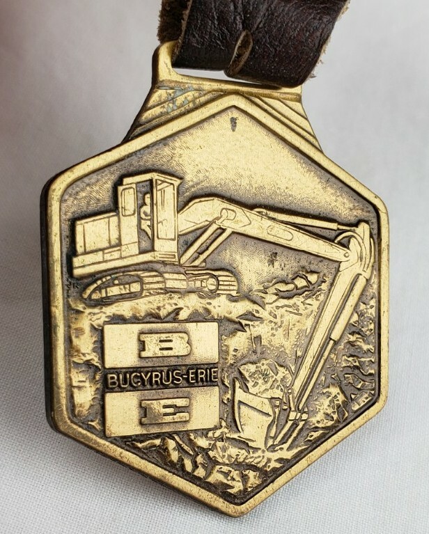 Vintage Antique Bucyrus-Erie Binder Machinery Advertising Fob South Plainfield