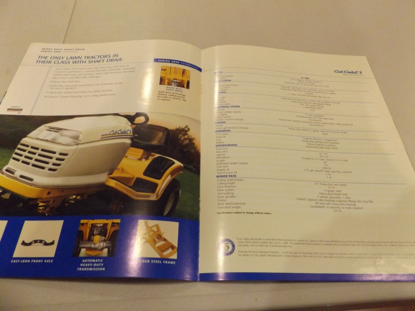 CUB CADET 2004 OUTDOOR POWER EQUIPMENT, LOWE&rsquo;S. LITERATURE # 773-2801