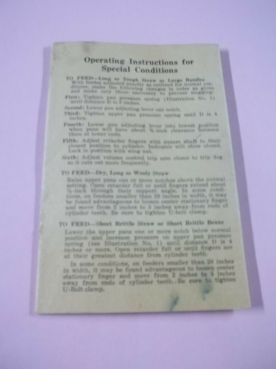 1944 Hart New Model Self Feeder Brochure Hart-Carter Co Peoria ILLinois Farm