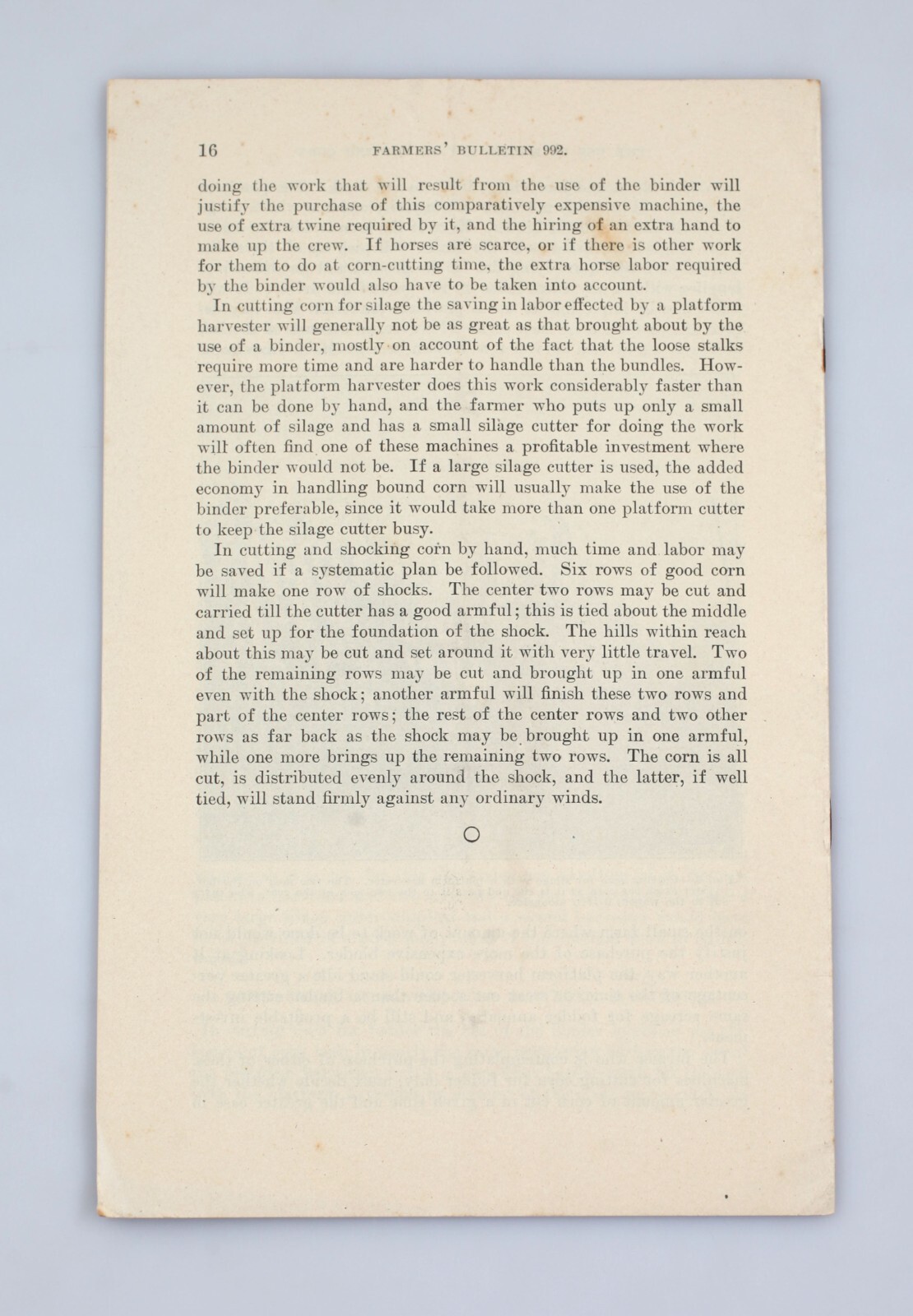 Vintage 1918 USDA Farmer&rsquo;s Bulletin The Use of Machinery in Cutting Corn