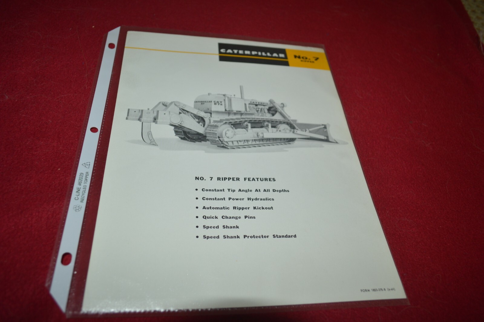 Caterpillar No. 7 Rippers For 1964 Dealer&rsquo;s Brochure AMIL16