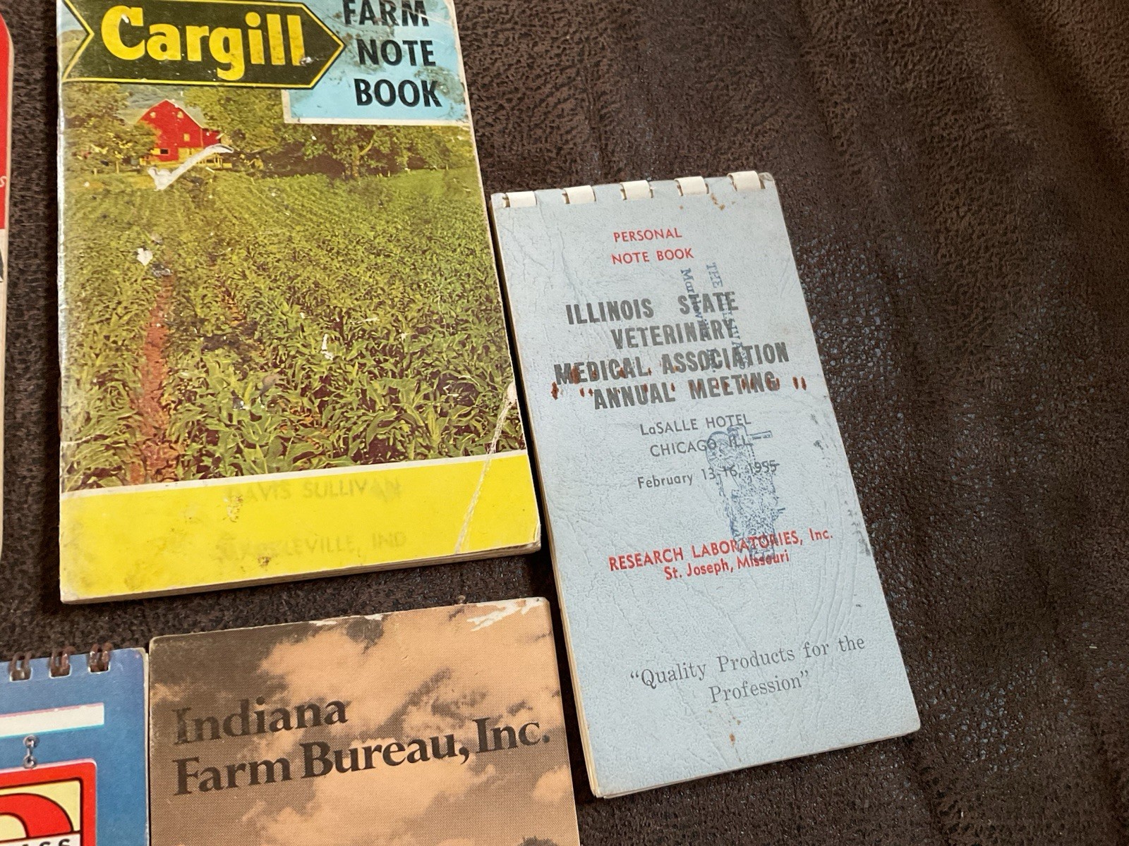 Vintage Pocket Notebooks Mixed Companies, Cargill,Vigortone, Indiana Farm Bureau