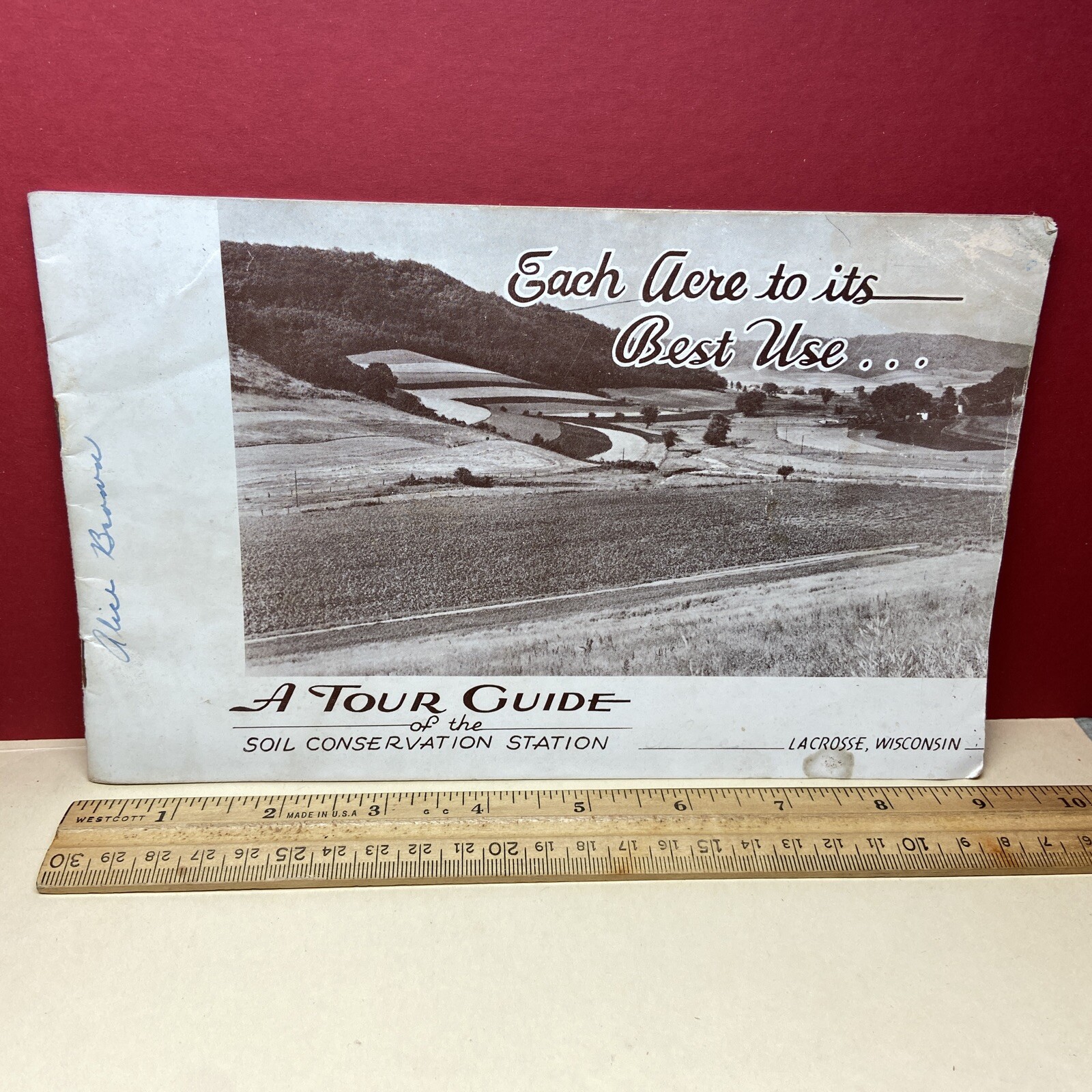 vtg advertising 1951 Booklet Guide Soil Conservation Station Farm La Crosse WI