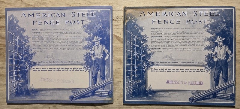 (2) 1913-14 American Steel Fence Posts Adv Catalogs American Steel & Wire Co
