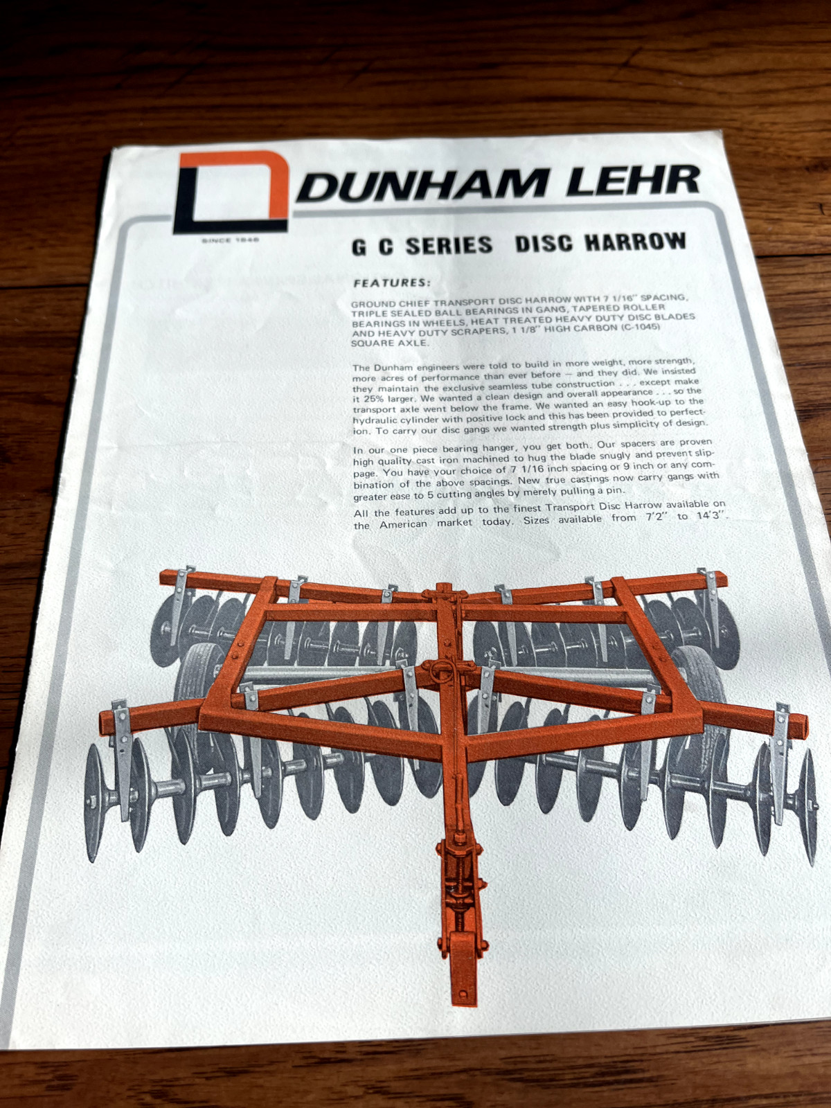 Dunham Lehr G C Series Disc Harrow Brochure BAOH ver2