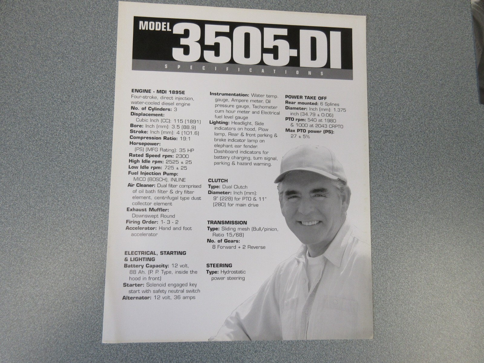 Mahindra C3505-DI Tractor Brochure 2 Page