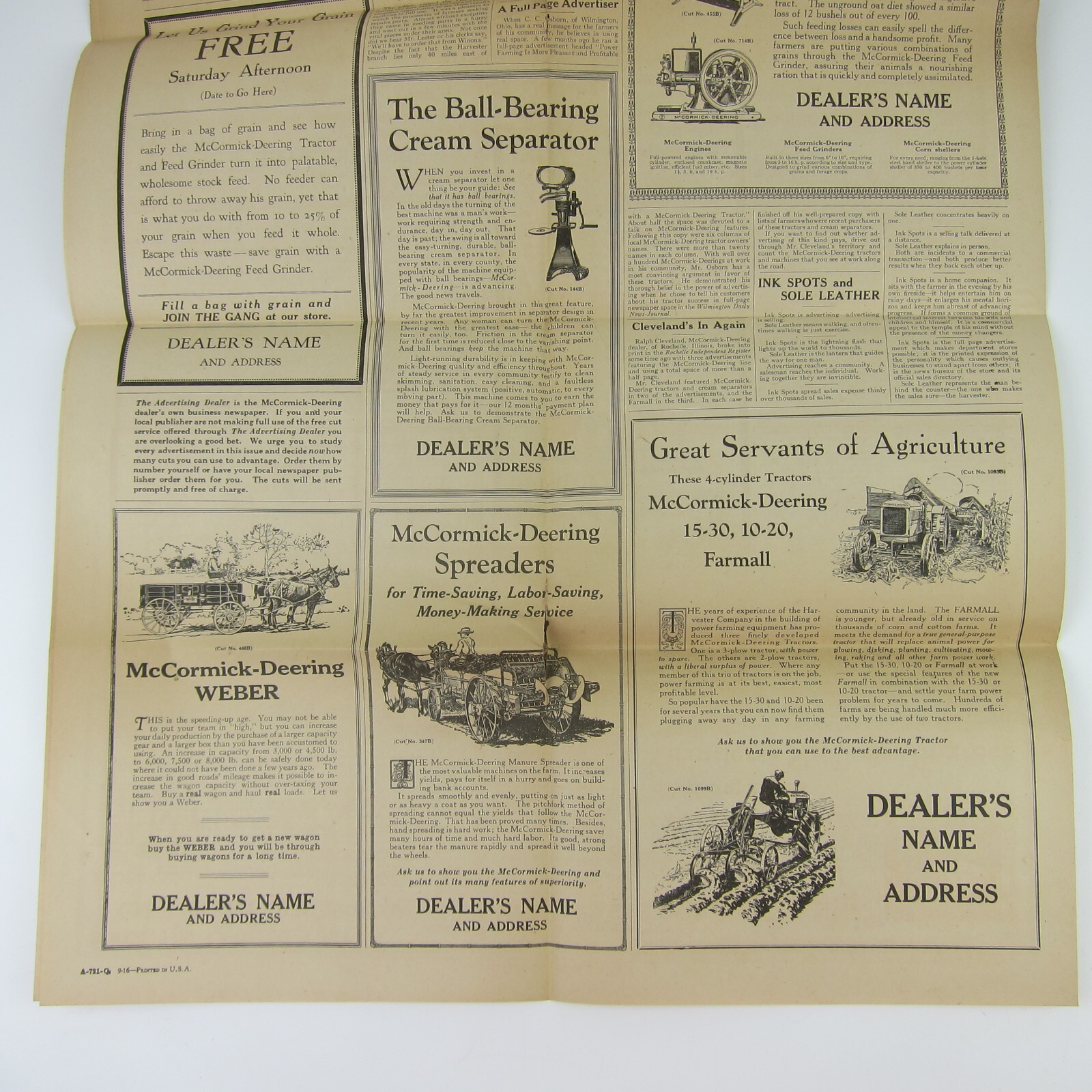 The Advertising Dealer McCormick-Deering Trade News 1927 Chicago IL Antique RARE