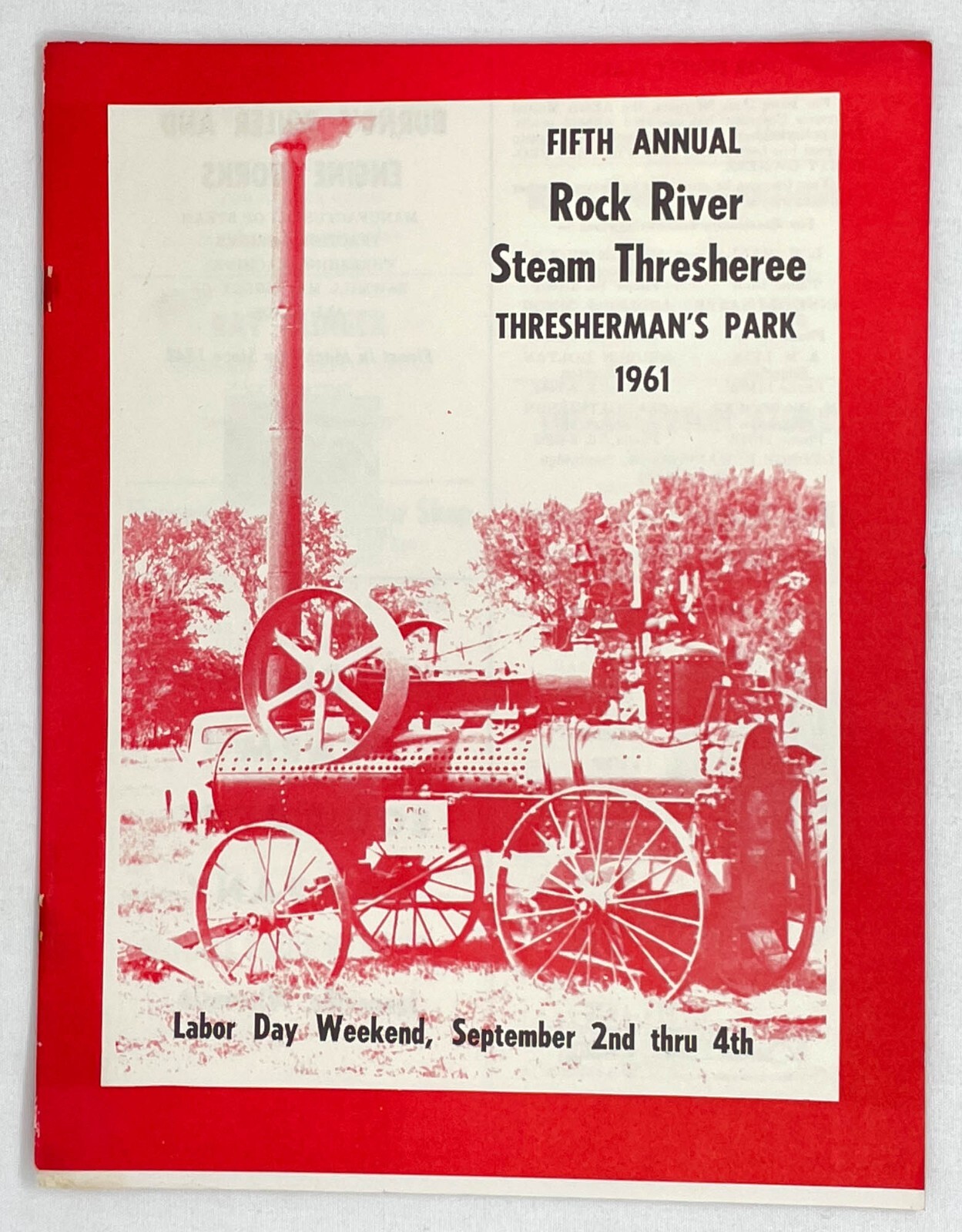 Rock River Steam Thresheree Souvenir Booklet Argriculture Threshers 1961