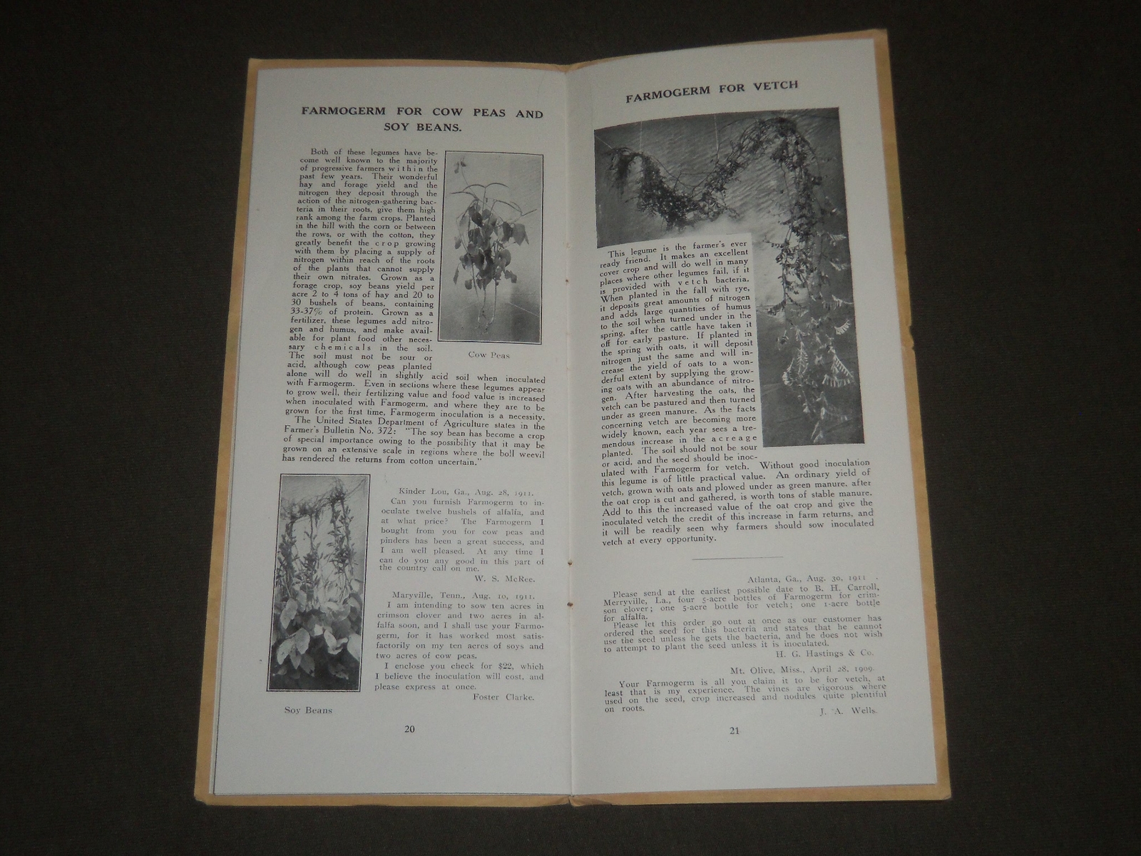 1912 FARMOGERM SEED AND SOIL INOCULATION BROCHURE – EARP THOMAS CO. – J 2530