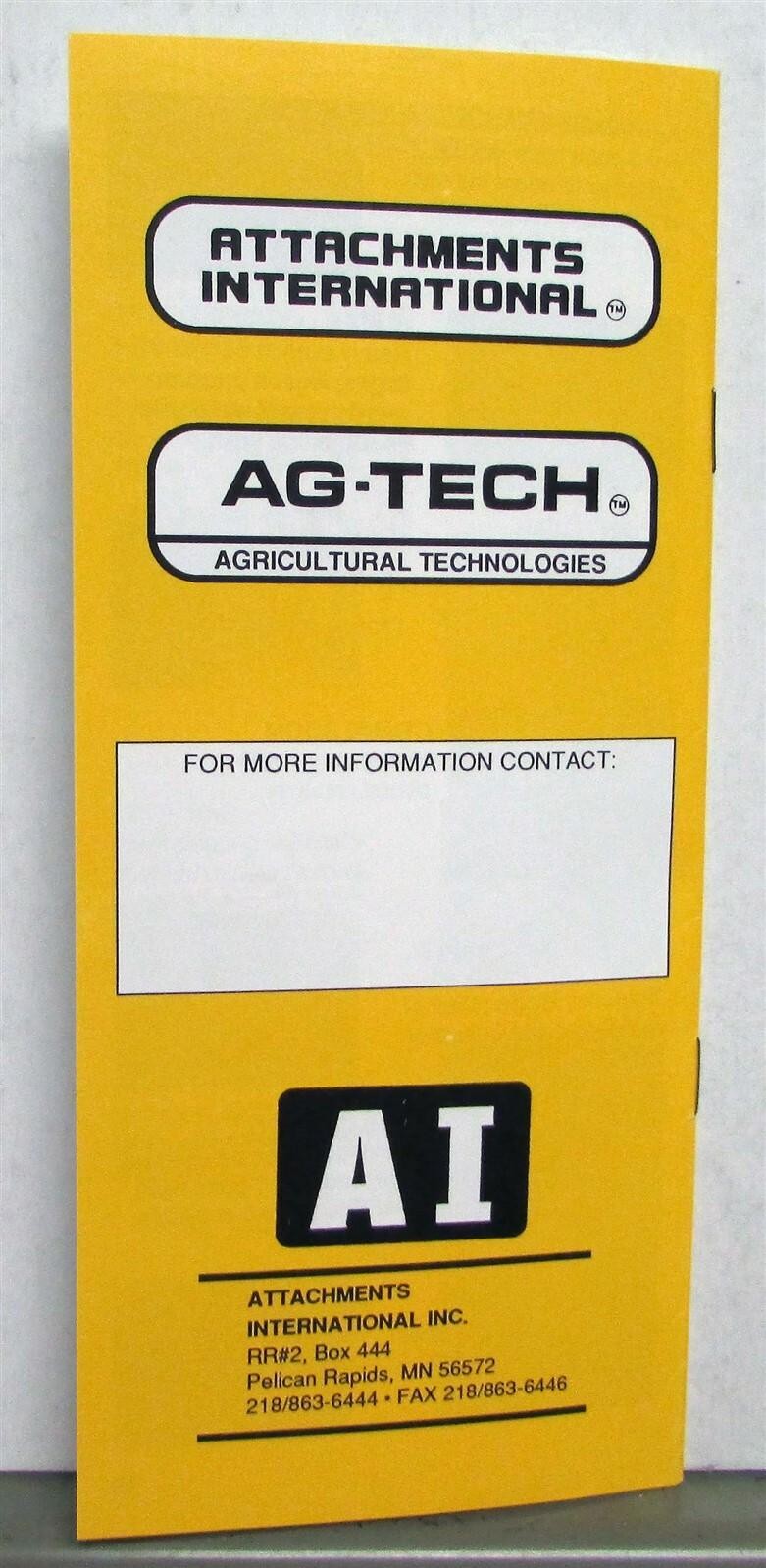1992 Attachments International Product Guide Construction Sales Brochure
