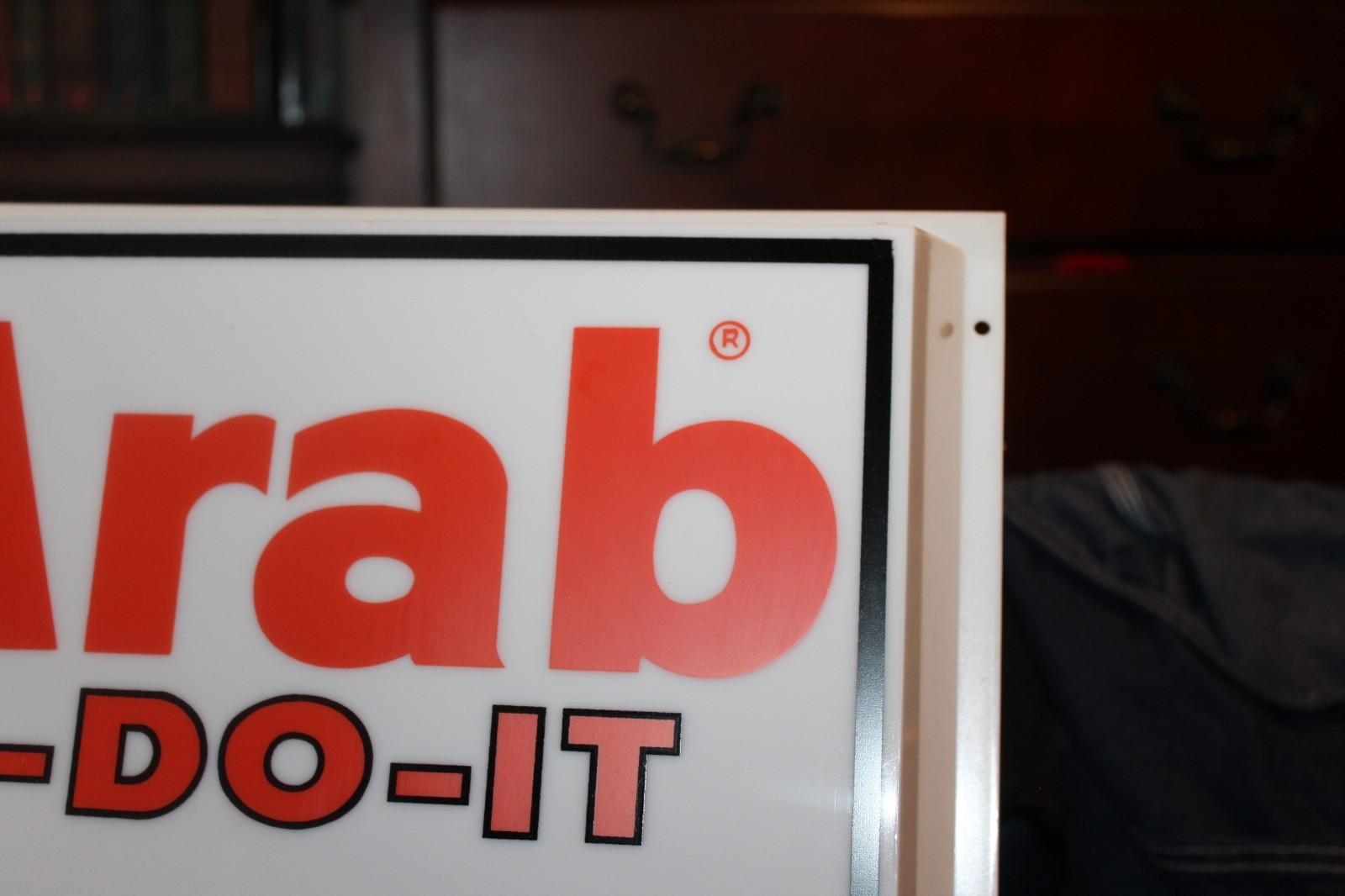 Vintage Arab U-Do-It Termite Pest Control Sign Light Cover Store Display