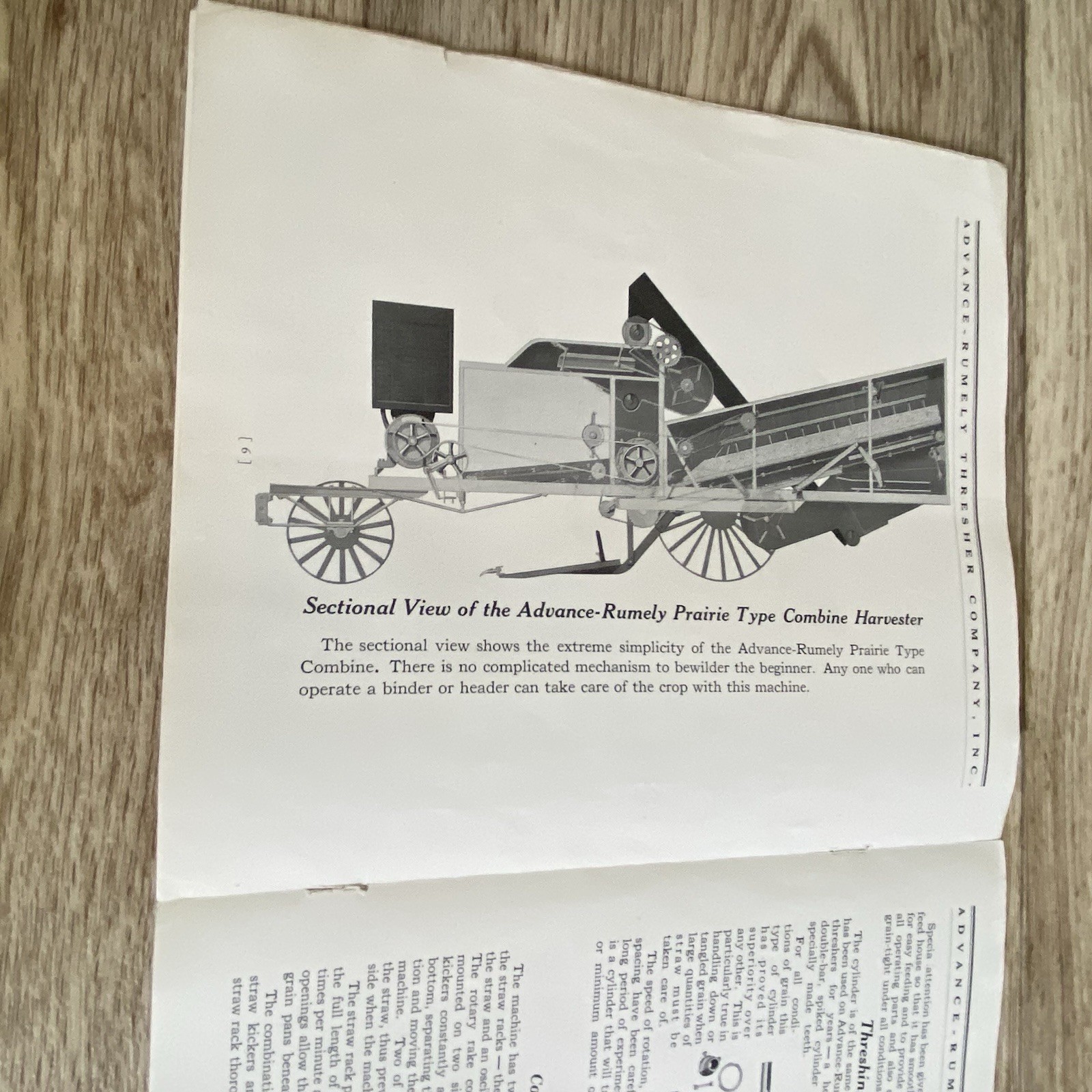 Advance Rumely Grain & Rice Steel Threshers Sales Brochure Machinery Tractor
