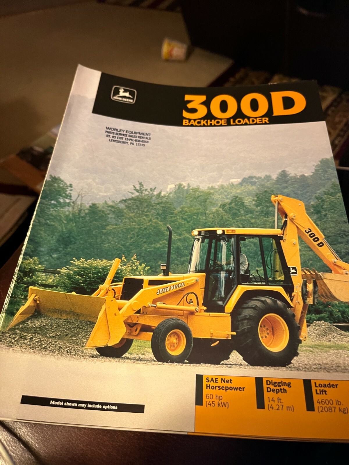 John Deere 300D Backhoe Loader For 1992 Brochure DCPA17