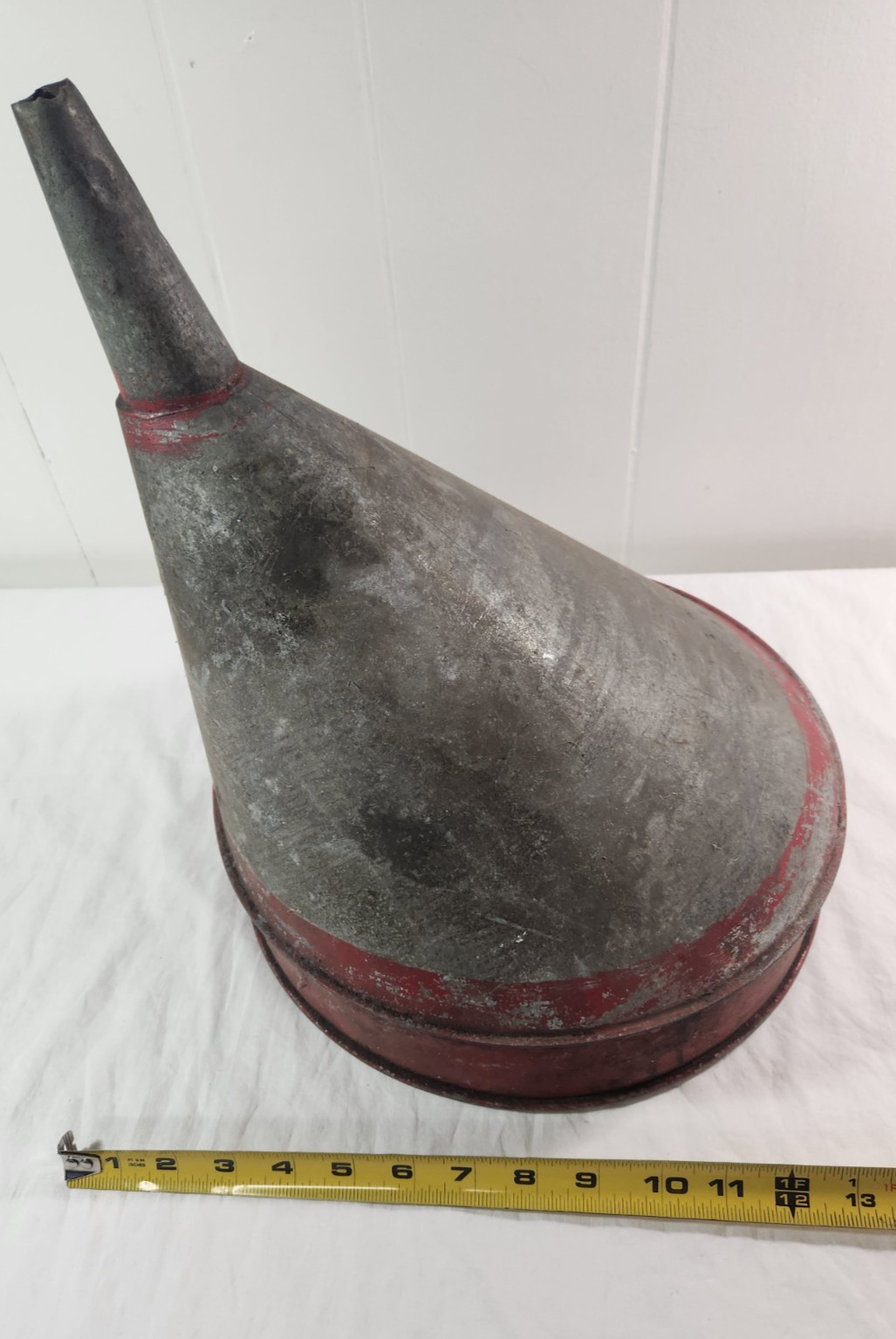 Delphos Funnel Vintage Galvanized Large Metal 14&Prime; Tall 12 1/2&Prime; dia Farm U.S.A.