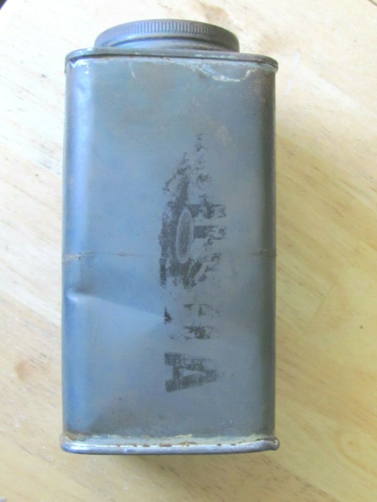 ANTIQUE TIN CAN SCREW TOP PEORIA USDA LAB , FOR GRAIN SAMPLE FARM