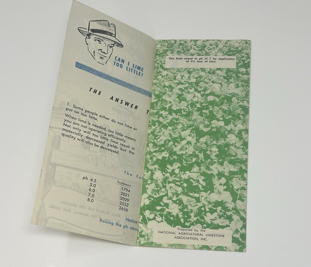 1940&rsquo;s Limestone Products How Much Should I Lime Farming Sales Brochure Pamphlet