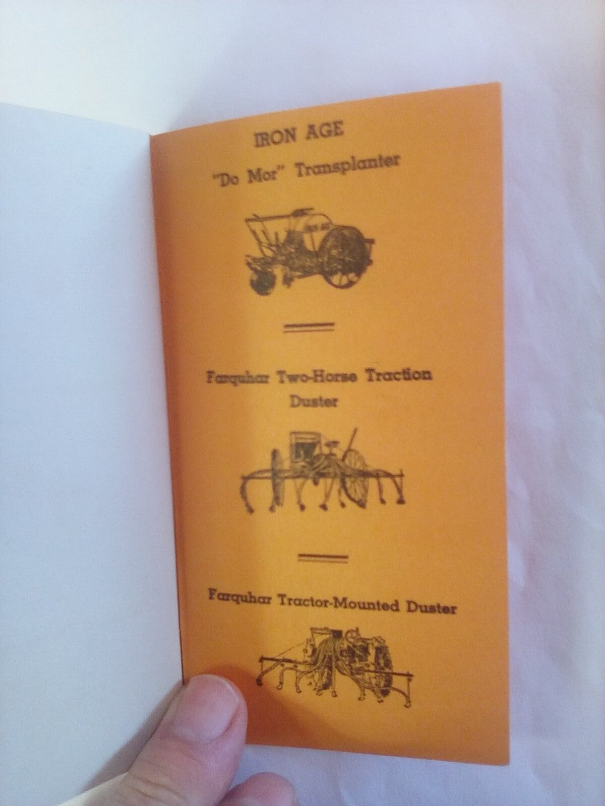 Vintage York Pa AB Farquhar Iron Age Farm Implements Memo Booklet