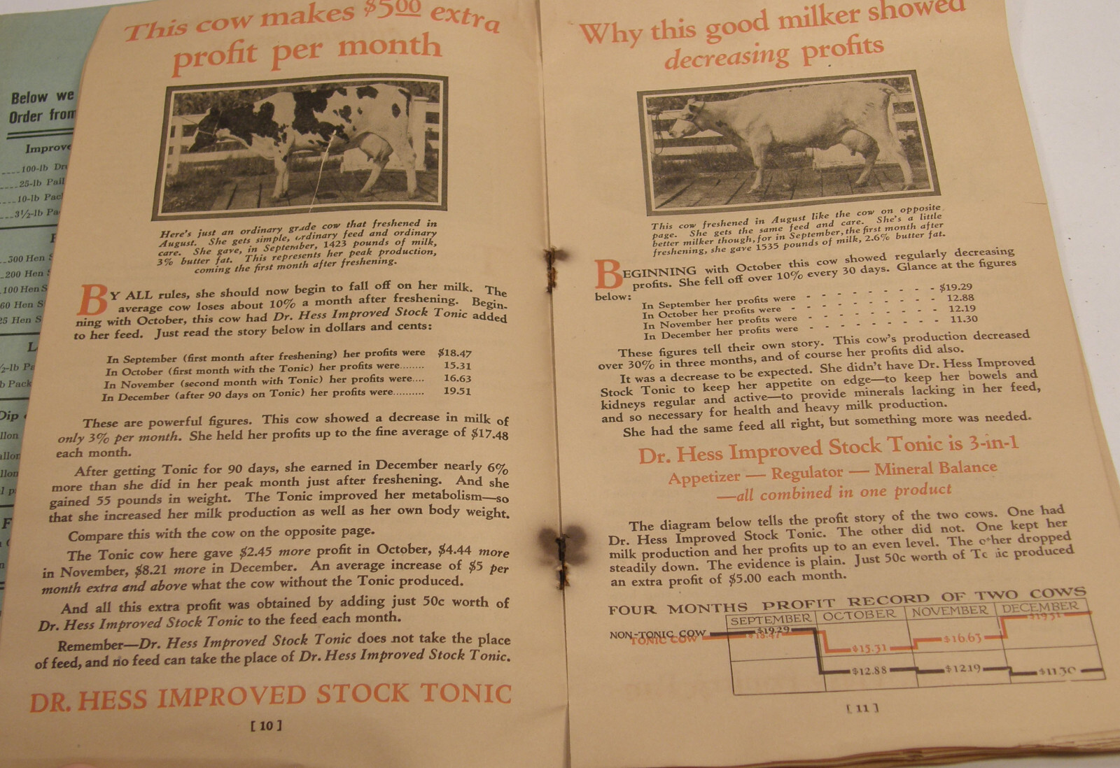 VINTAGE 1927 DR HESS CATALOG ASHLAND OHIO LIVESTOCK POULTRY PIGS COWS REMEDIES