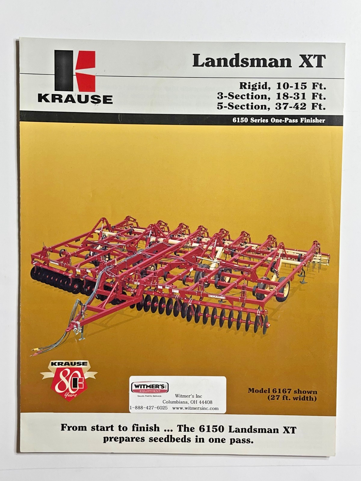 Krause Landsman XT Finisher – Sales Brochure *Showroom Dealer Item*
