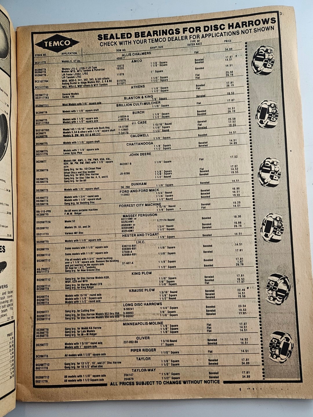 1981 Temco Tractor Parts Catalog Brusnahans