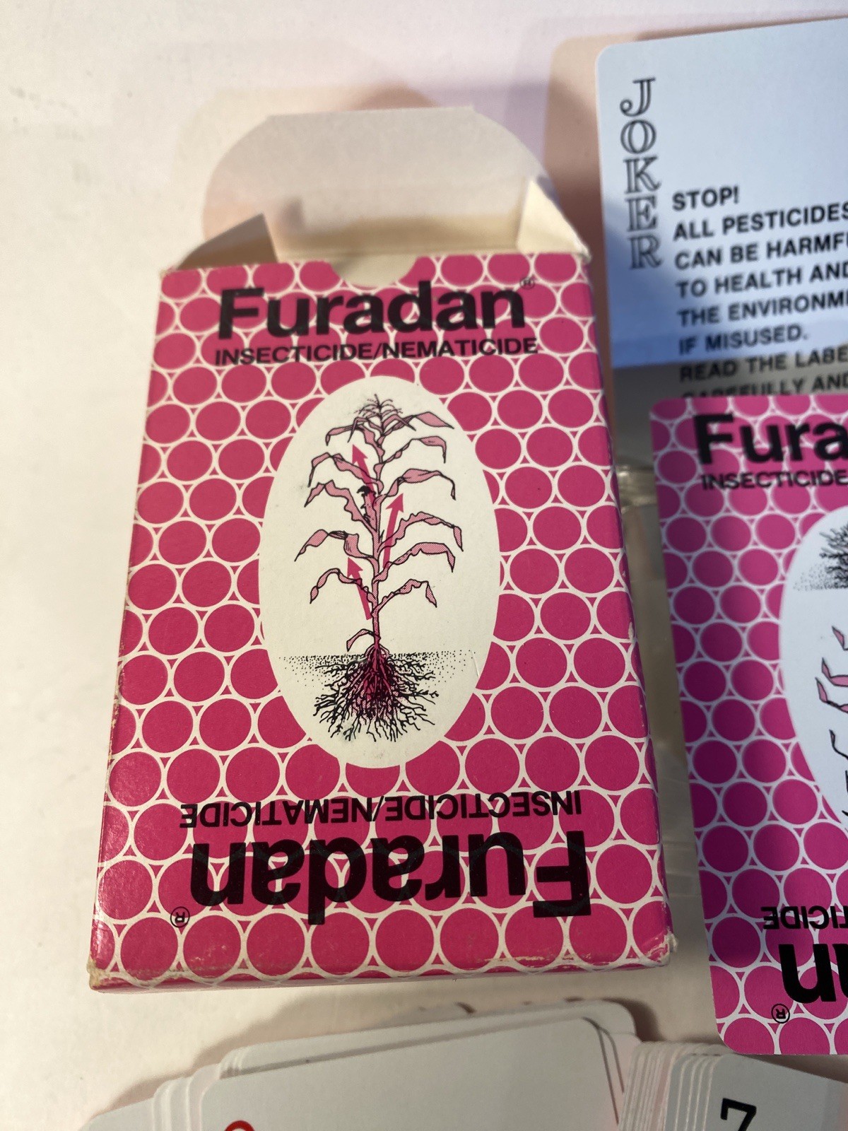 Vintage FURADAN INSECTICIDE Farming Promo Merch Playing Cards Advertising