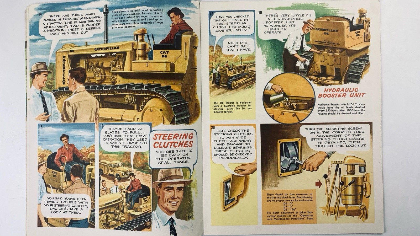 Original Caterpillar Maintenance Guide Comic Book D6 D4 D2 William Adam Tractors