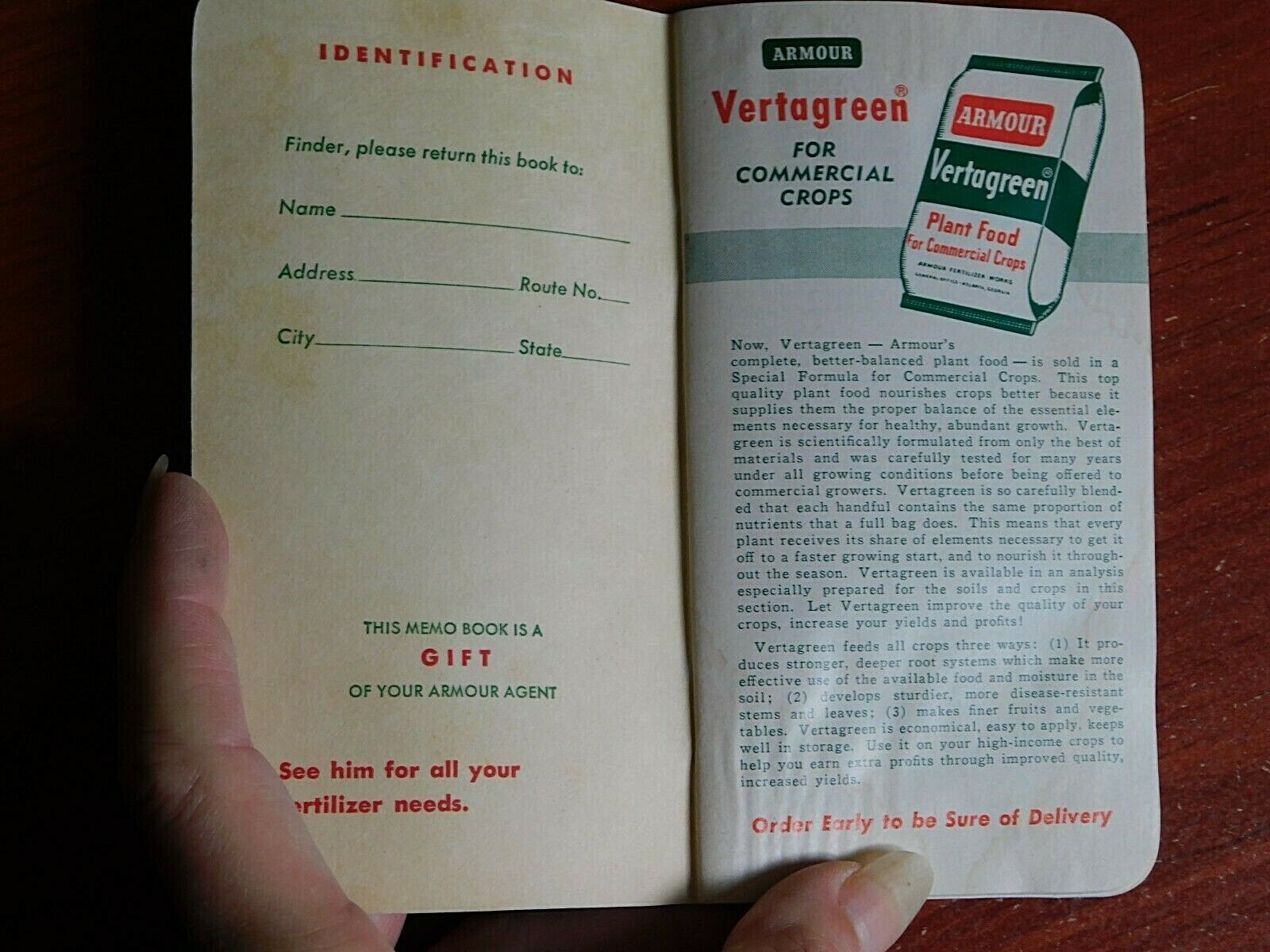 7) Armour Fertilizers – advertisement 1959 calendars note books