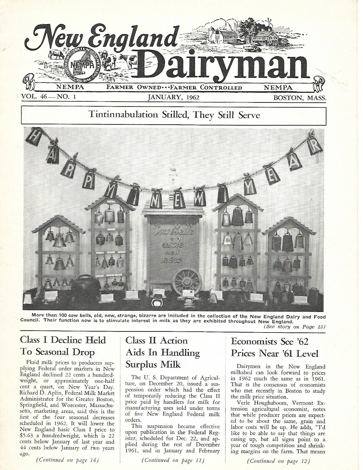 Farm Magazine – New England Dairyman – 3 issues from 1958-62 Newsletter (F7515)