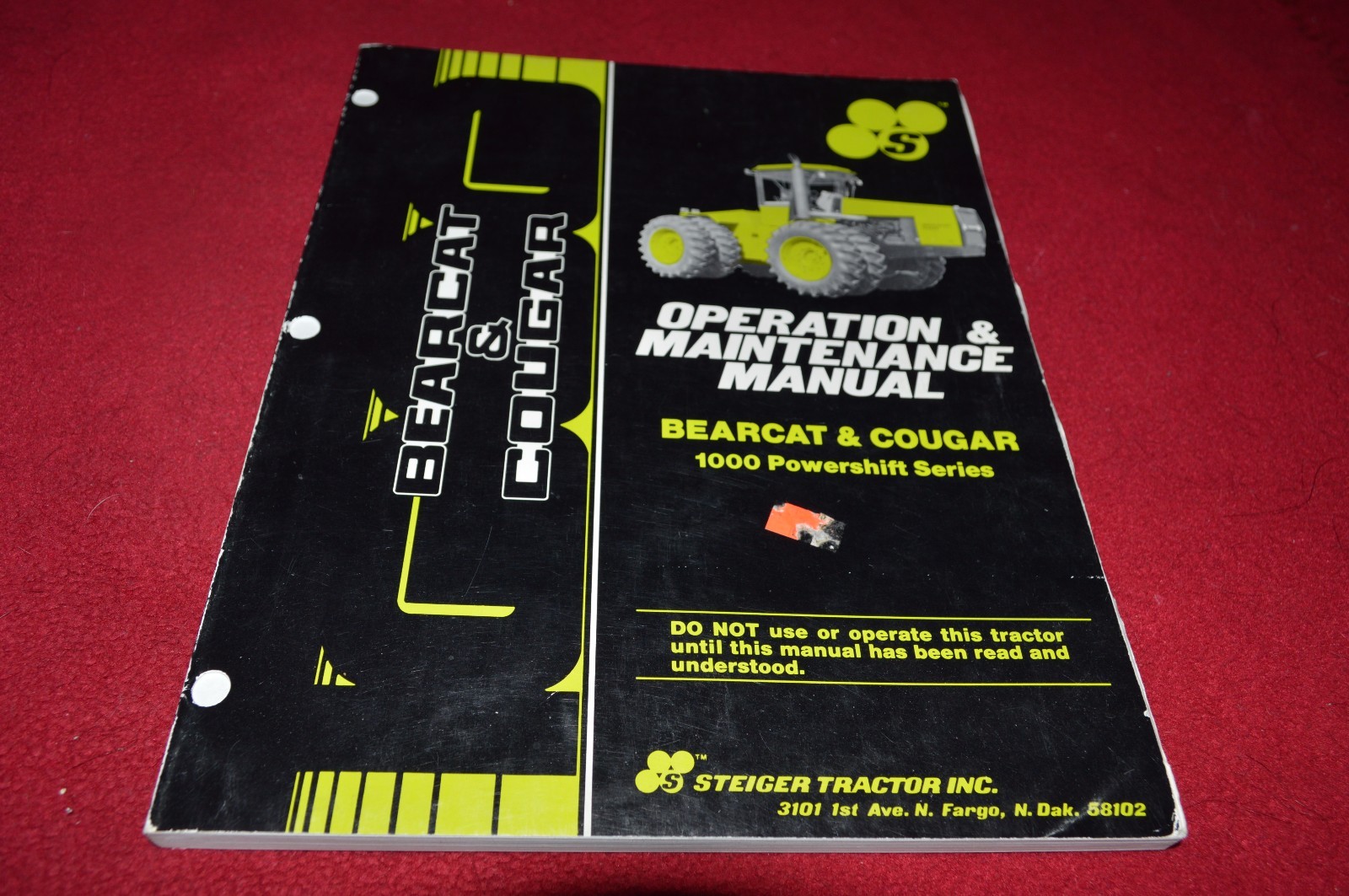 Stieger Bearcat & Cougar Powershift Tractor Operator&rsquo;s Manual YABE15