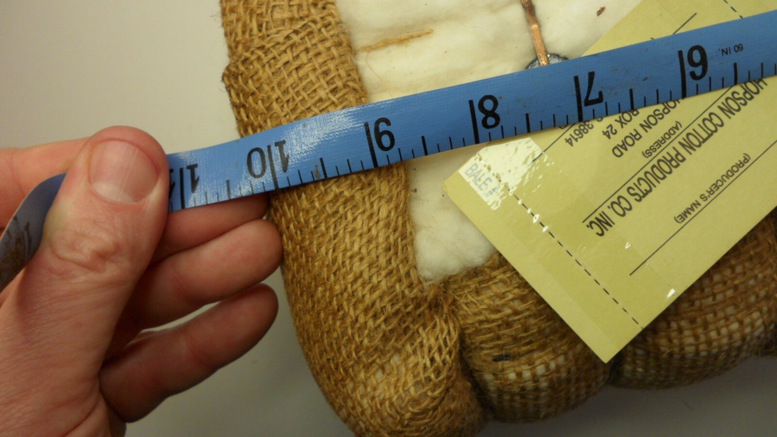 Vtg Hopson Mississippi cotton plantation H2F souvenir picking bale Tag FREE Shp