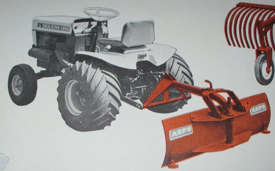 Bolens ARPS Mini Blades&Rakes for 1250 1050 850 Tractor Spec Sheet/Brochure 681B