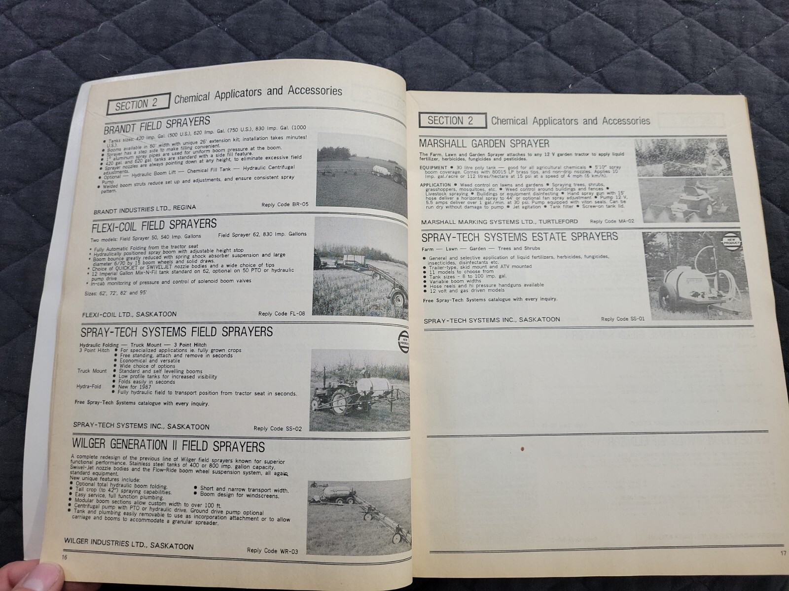1987 Saskatchewan CANADA Implement Buyer&rsquo;s Guide Brochure Catalog AGRICULTURAL