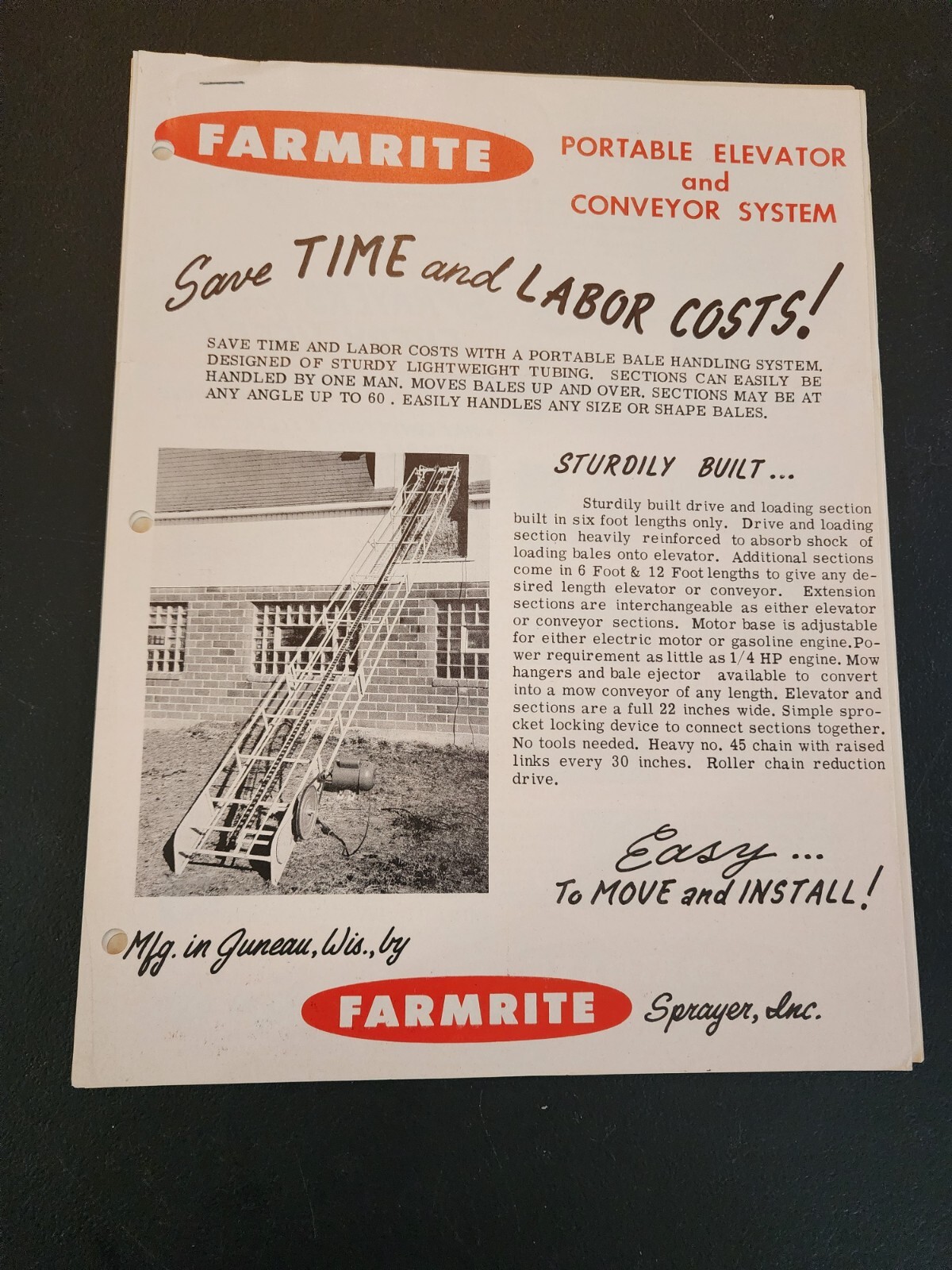 Vintage Lot Farm Salesman Letters Brochures Mayrath Meyer Elevator Farmrite T55