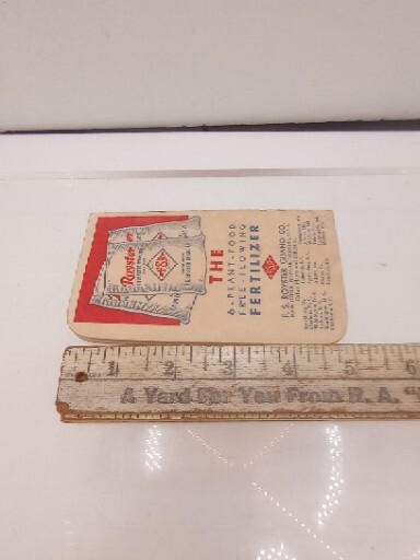 1950 Royster Guano Fertilizer Advertising Farm Calendar Pocket Memo Book Vintage