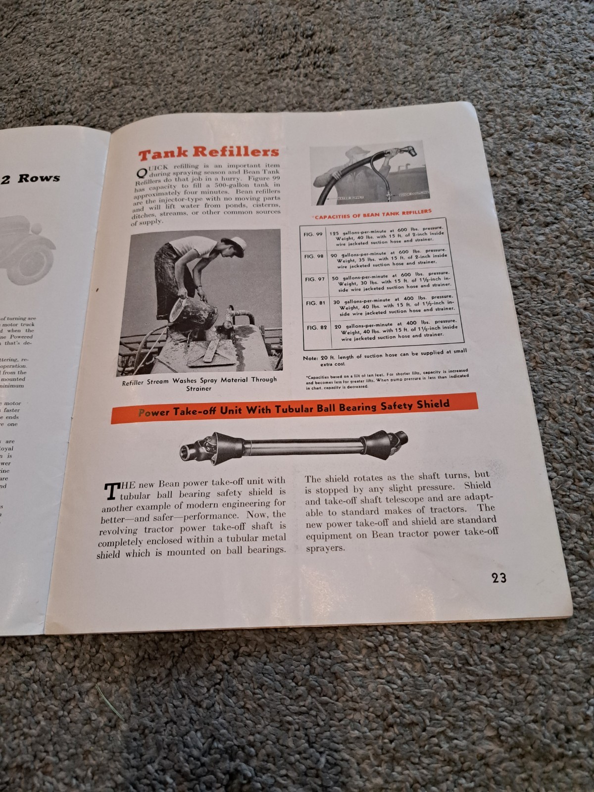 John Bean Mfg. Company Row Crop Sprayers Brochure Catalog 1946