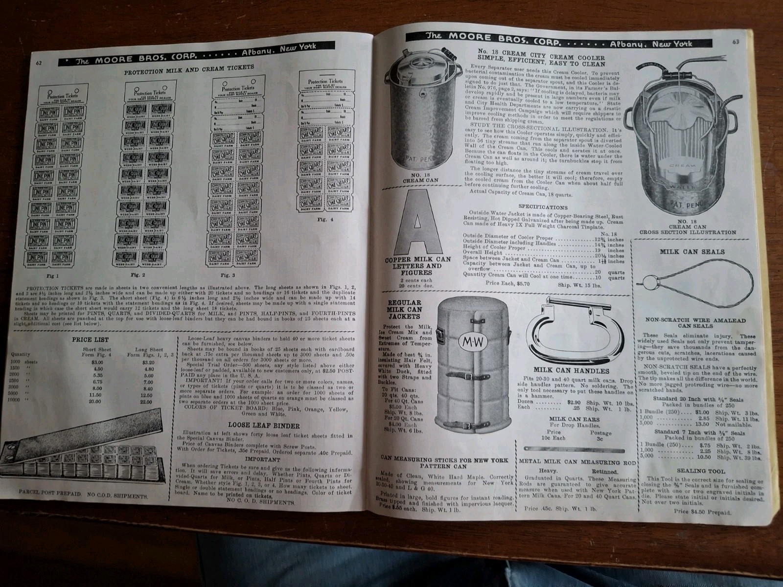 1941 Buyers Guide for the Milk Distributor Moore Bros Corp Albany NY
