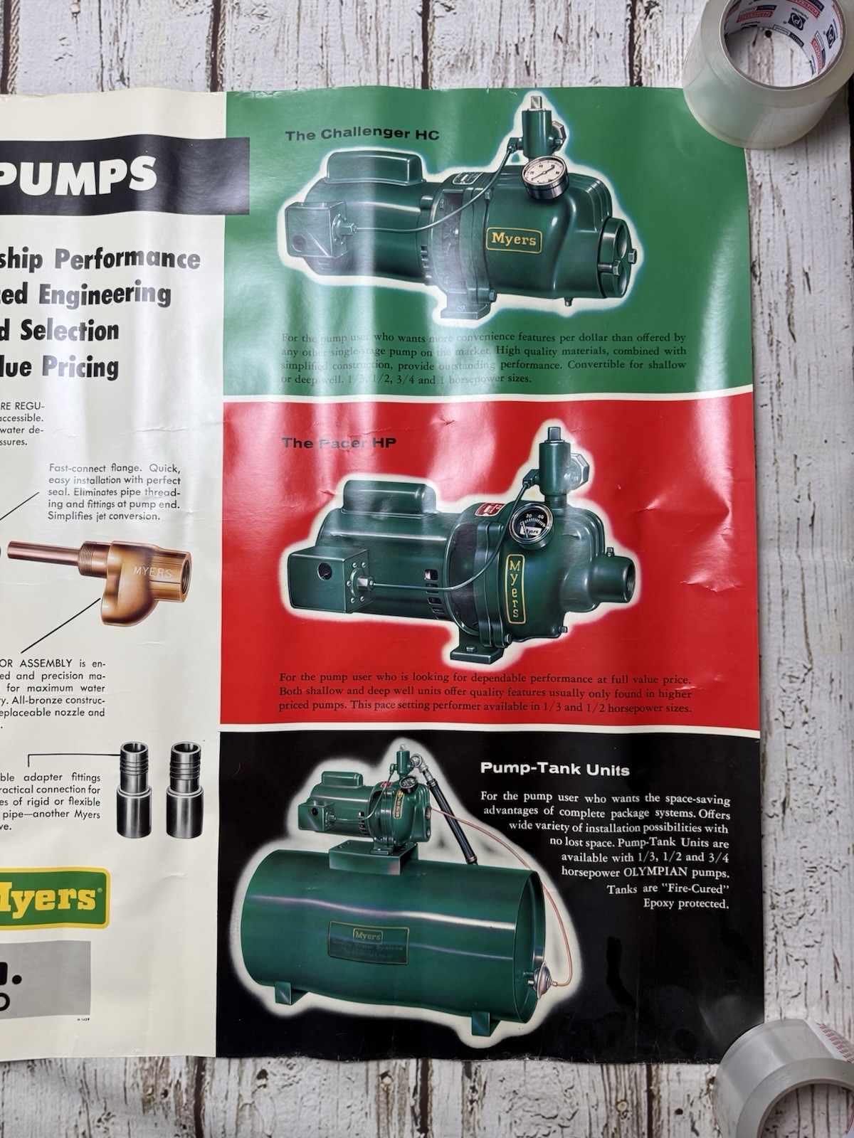 VTG Myers Olympian Pumps F.E. Myers & Bro Co Ashland Ohio Advertising Poster