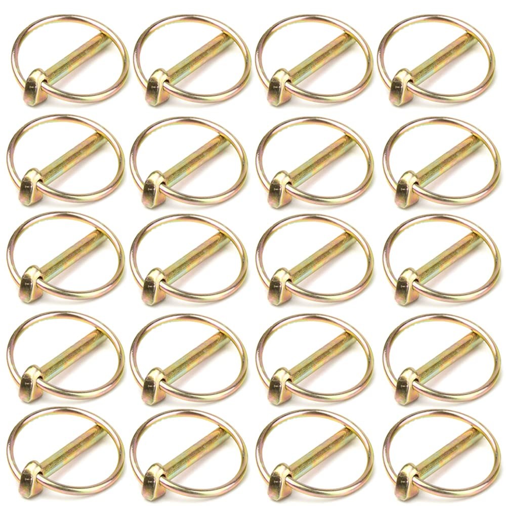 6 PCS 7/16 Lynch Pin Assortment Kit Linch Pin with Ring Heavy Duty Lynch