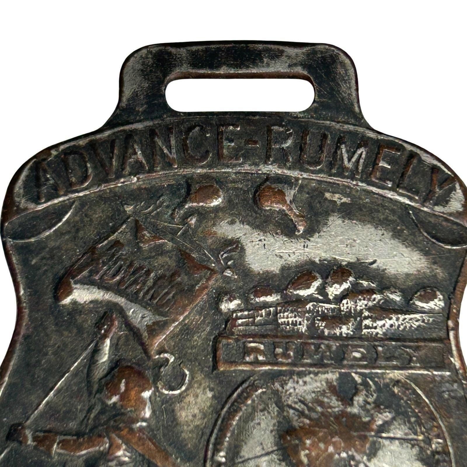 Advance Rumely Oil Pull Tractor Kerosene Burner Tag Emblem La Porte Indiana