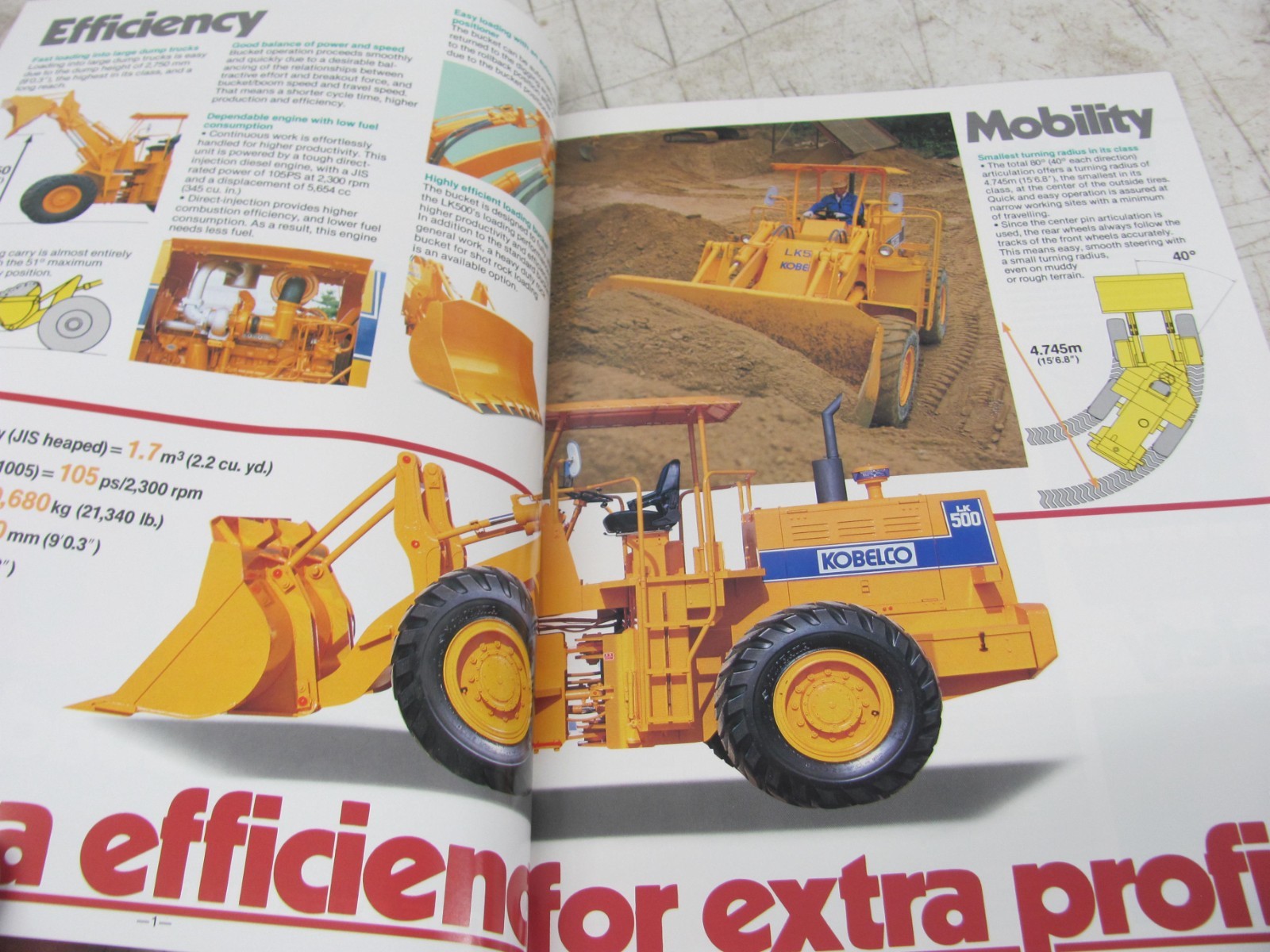 Kobelco LK500 Wheel Loader LK500-104 Sales Brochure 84093500 (F)