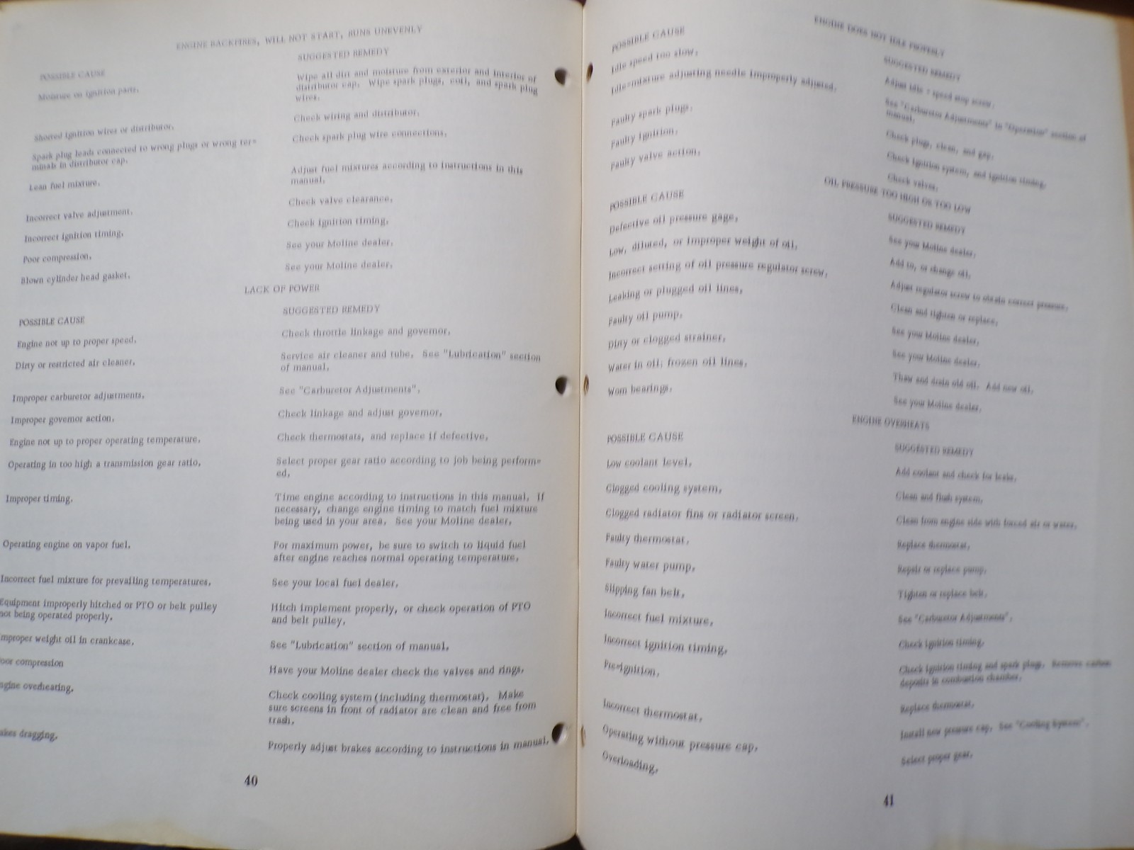 Minneapolis-Moline G-705, G-706 Tractors Operator&rsquo;s Manual